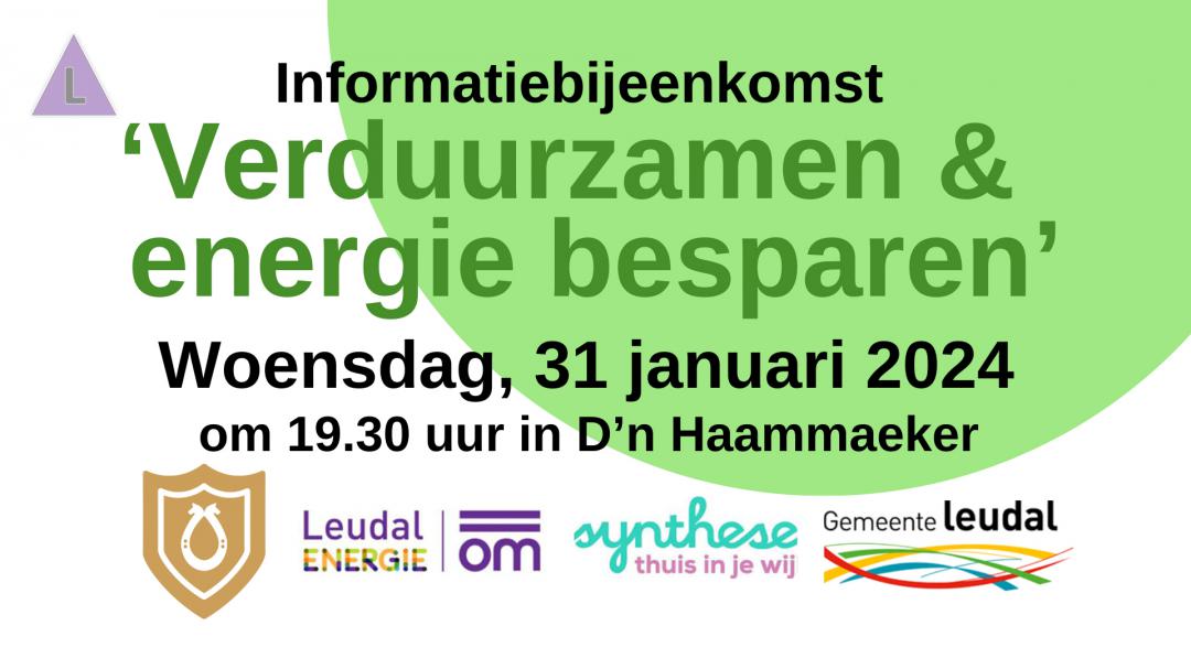Informatiebijeenkomst over verduurzamen en energie besparen in Neer